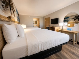 Room, 2 Queen Beds, Non Smoking | In-room safe, desk, laptop workspace, iron/ironing board