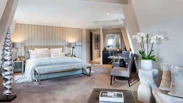 Phòng Suite, góc | Bộ trải giường bằng vải cotton Ai Cập, bộ đồ giường cao cấp