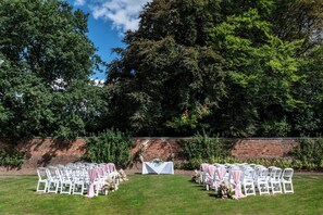 Outdoor wedding area