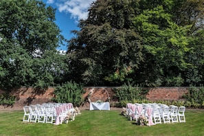 Outdoor wedding area