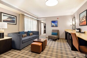 Suite, Accessible, Non Smoking | Living area | 32-inch flat-screen TV with cable channels, TV, video-game console