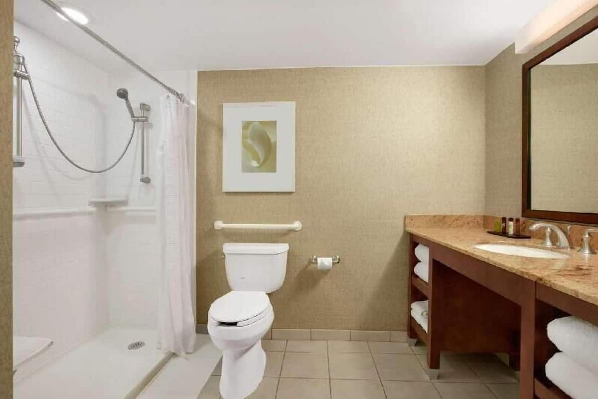 Salle de bain | Ensemble baignoire-douche, articles de toilette (gratuits)