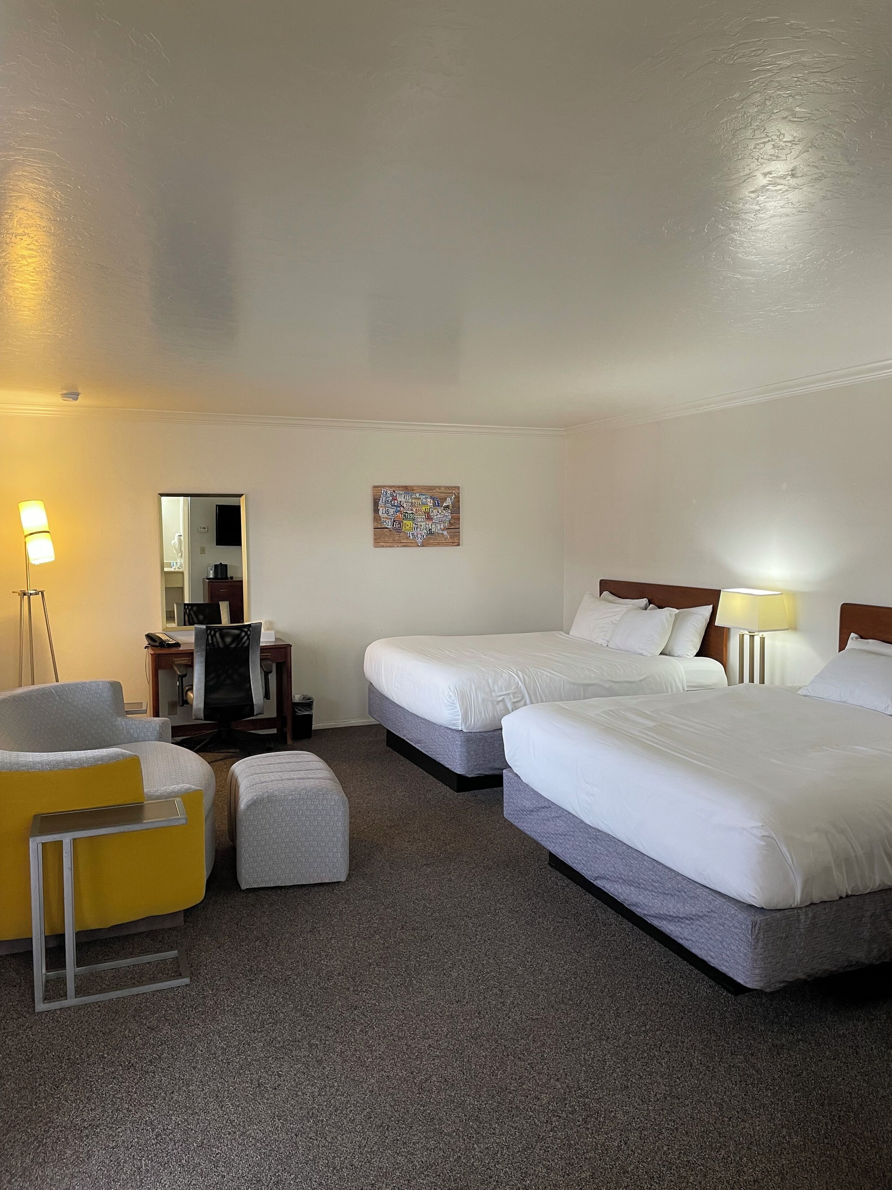 Room, 2 Queen Beds, Accessible, Non Smoking | Individually furnished, desk, iron/ironing board, free WiFi