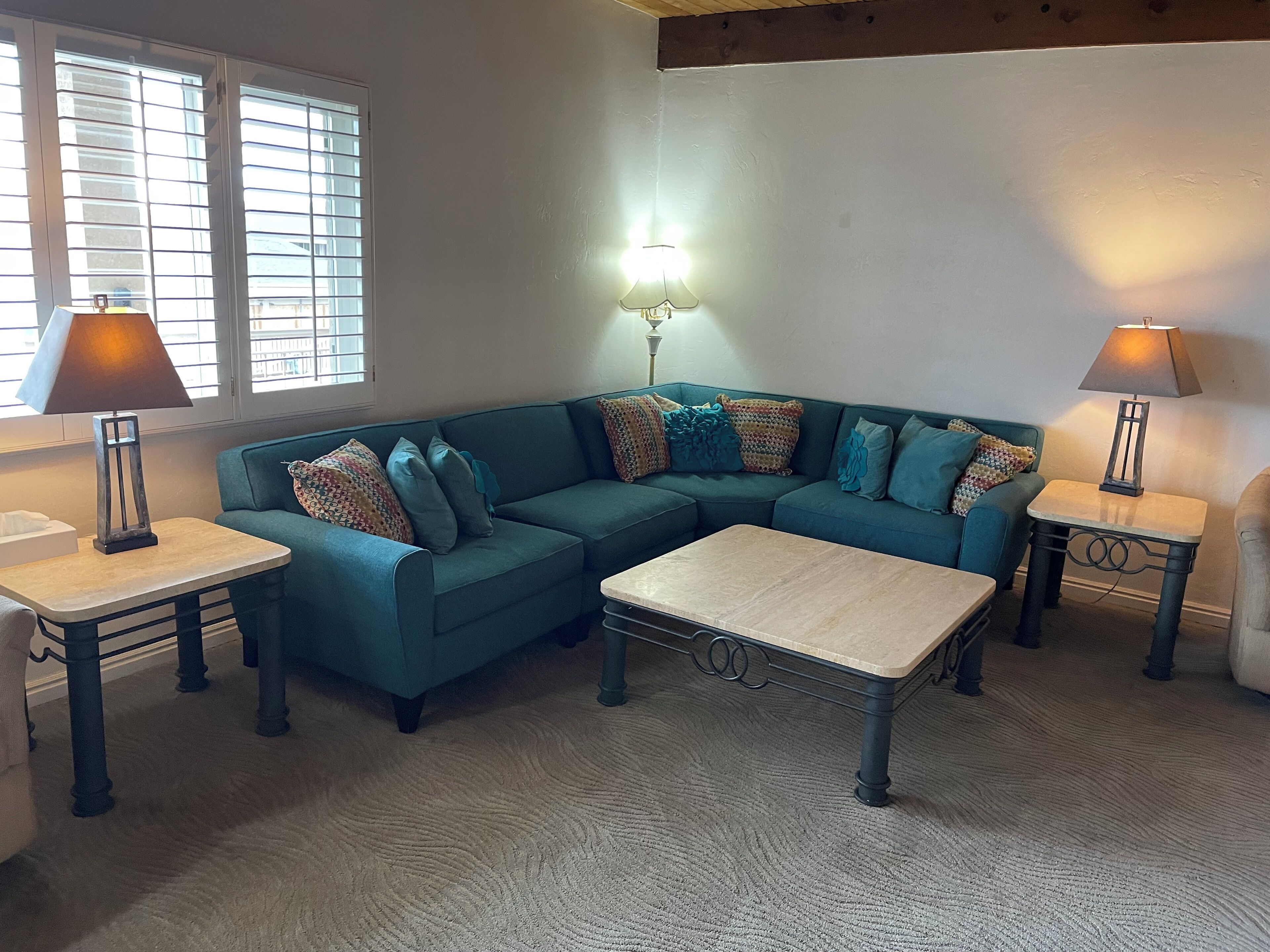 Suite, 1 King Bed, Non Smoking | Living area | 42-inch TV with satellite channels