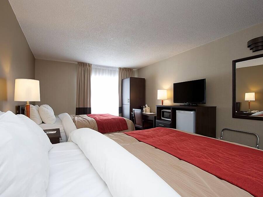 Desk, blackout curtains, iron/ironing board, rollaway beds