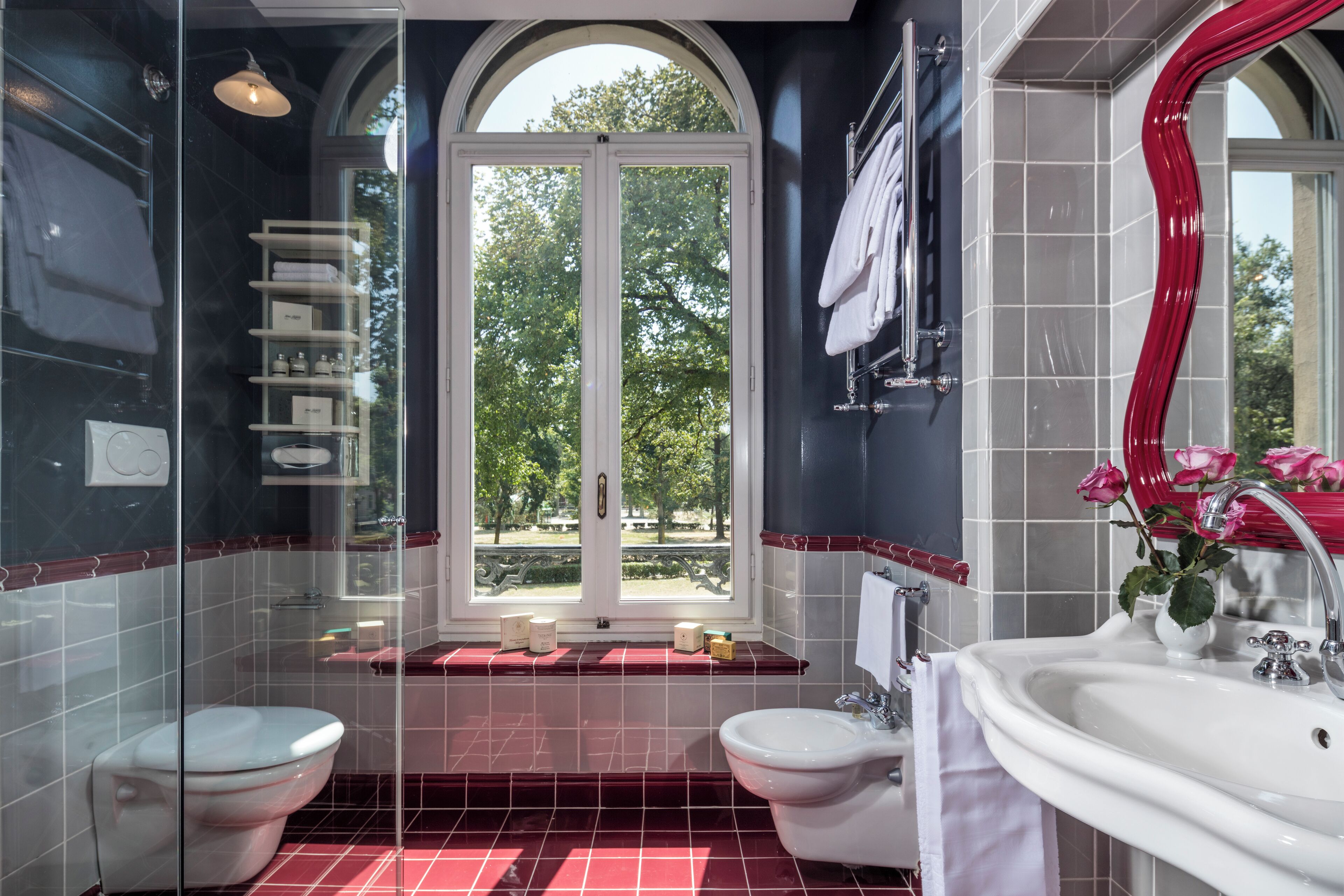 prestige suite | bathroom | free toiletries, hair dryer, bathrobes, slippers