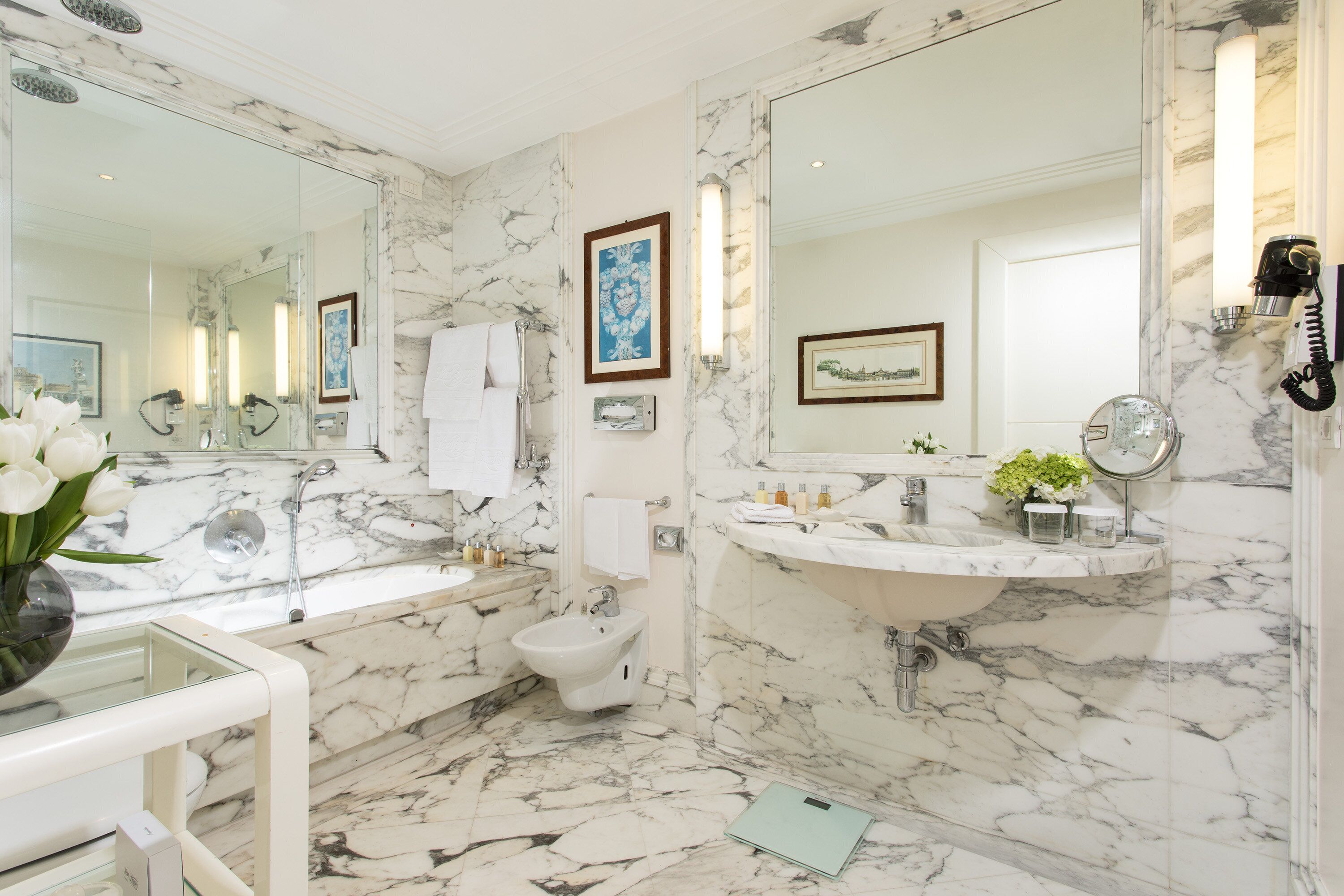 free toiletries, hair dryer, bathrobes, slippers