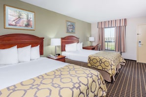Room, 2 Double Beds, Non Smoking | Desk, iron/ironing board, free WiFi, bed sheets