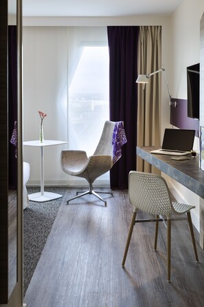 In-room safe, desk, blackout curtains, soundproofing