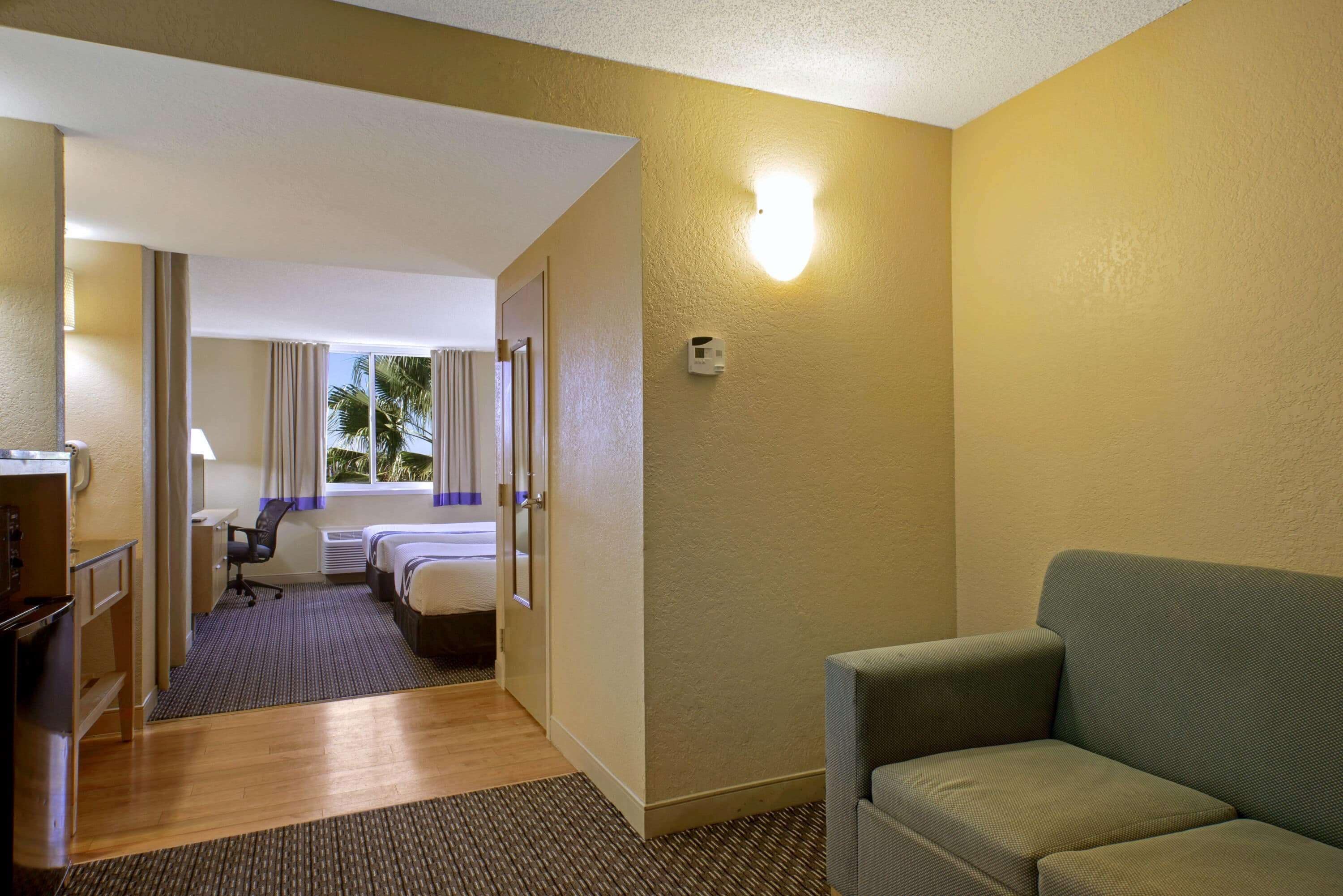 Suite, 1 Bedroom, Non Smoking (2 Full Beds) | Pillowtop beds, desk, iron/ironing board, free cribs/infant beds