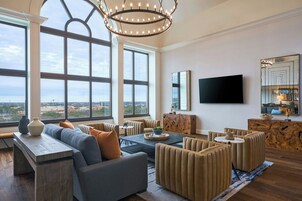 Premium bedding, pillow-top beds, desk, laptop workspace