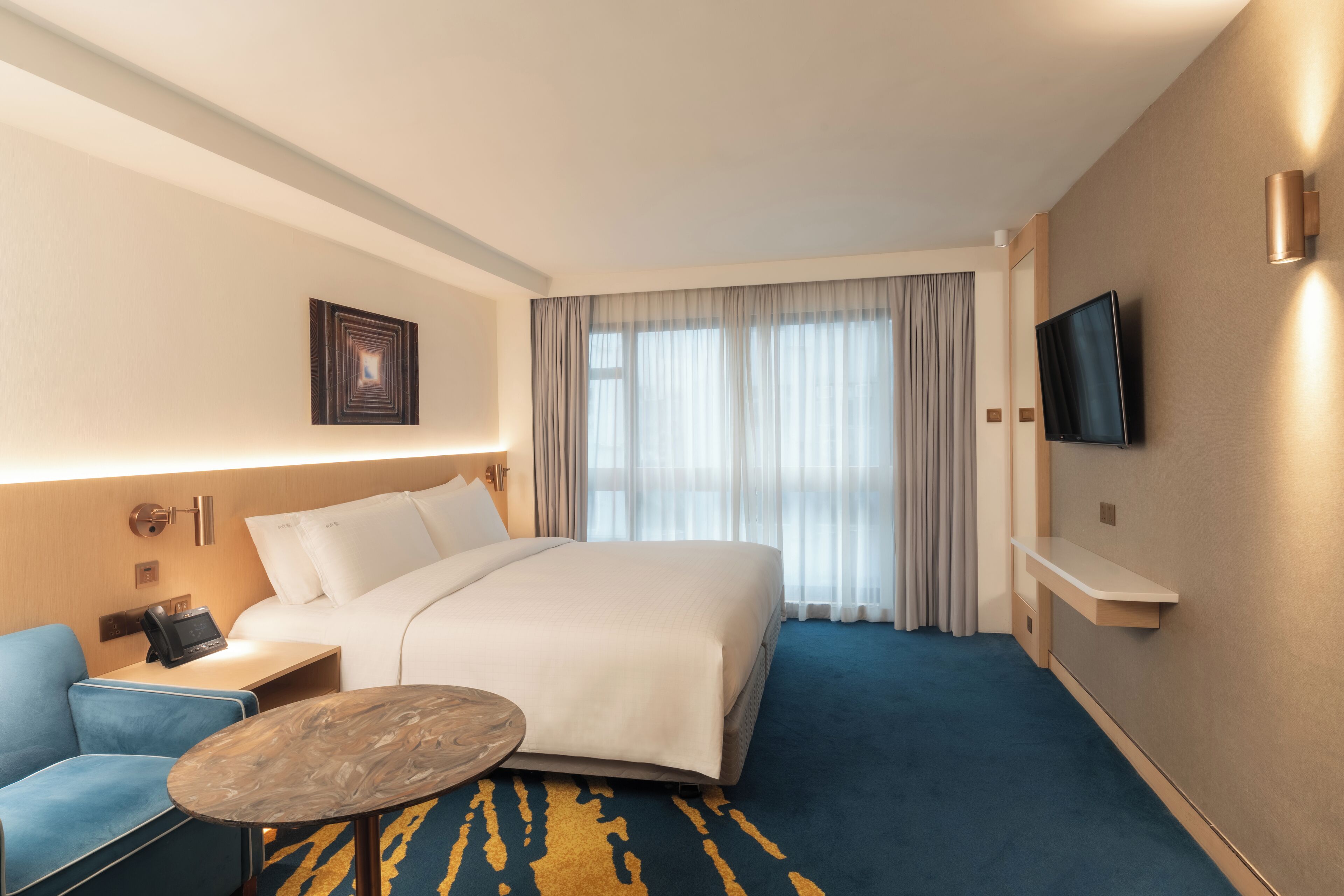 プレミアム ルーム キングベッド 1 台 (Middle Floor) | セーフティボックス (室内)、遮光カーテン、防音設備、アイロン / アイロン台