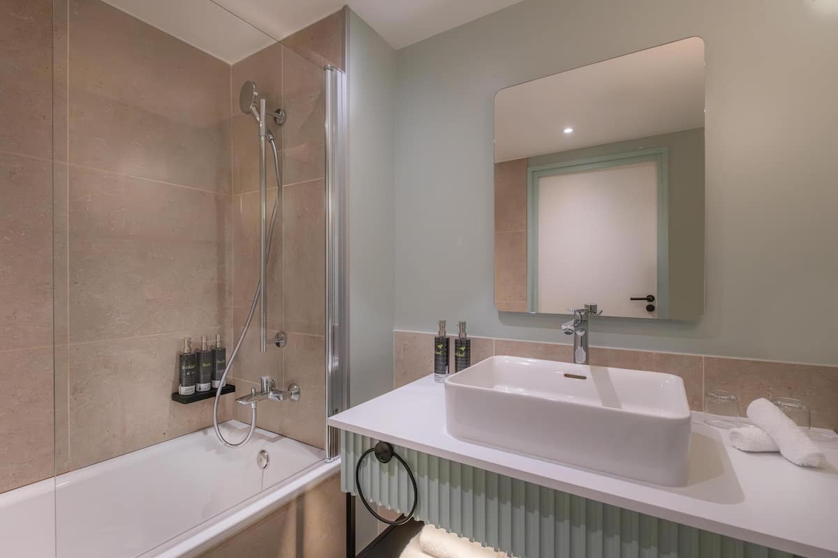 free toiletries, hair dryer, bathrobes, towels