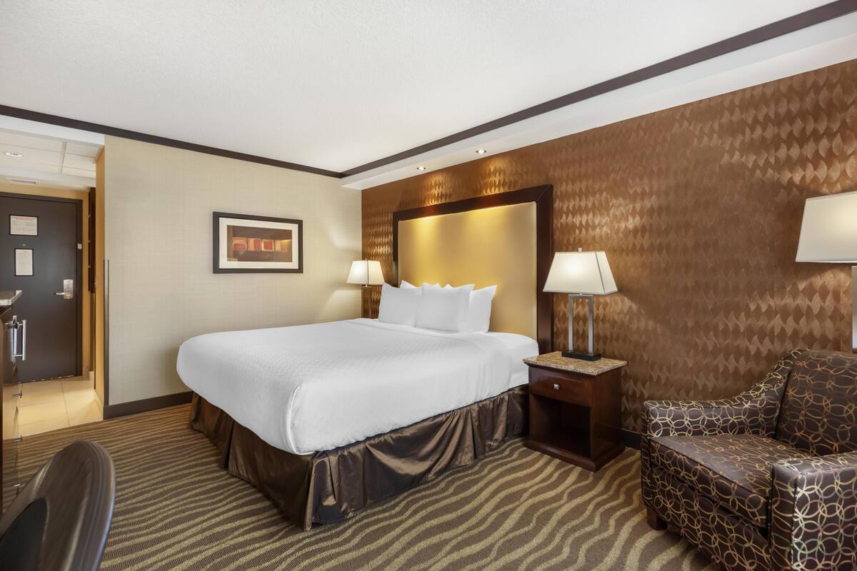 Standard Room, 1 King Bed, Non Smoking (Walk-in Shower) | Hypo-allergenic bedding available, desk, laptop workspace