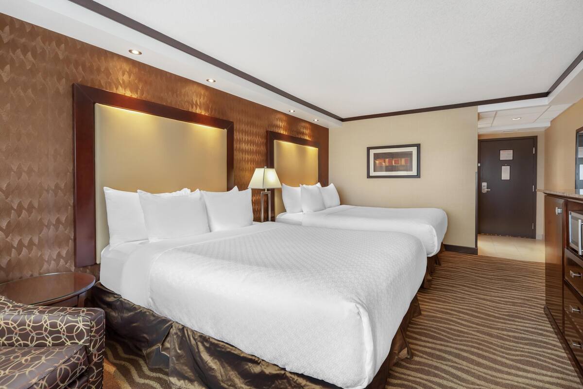 Standard Room, 2 Queen Beds, Non Smoking | Hypo-allergenic bedding available, desk, laptop workspace