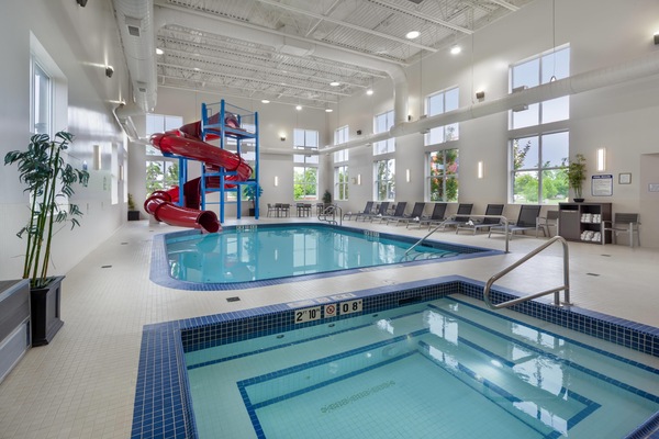 Indoor pool, open 8:00 AM to 11:00 PM, sun loungers