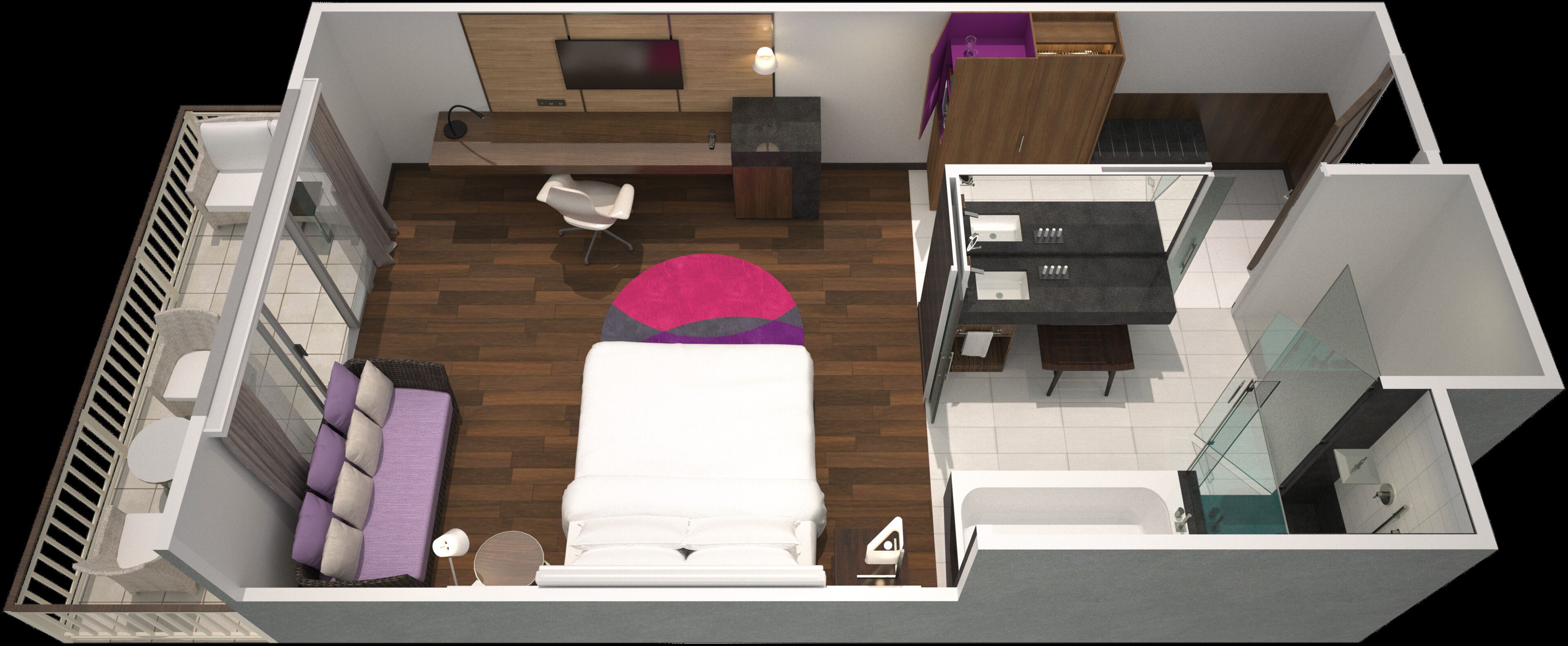 1 間臥室、高級寢具、舒適加層、迷你吧