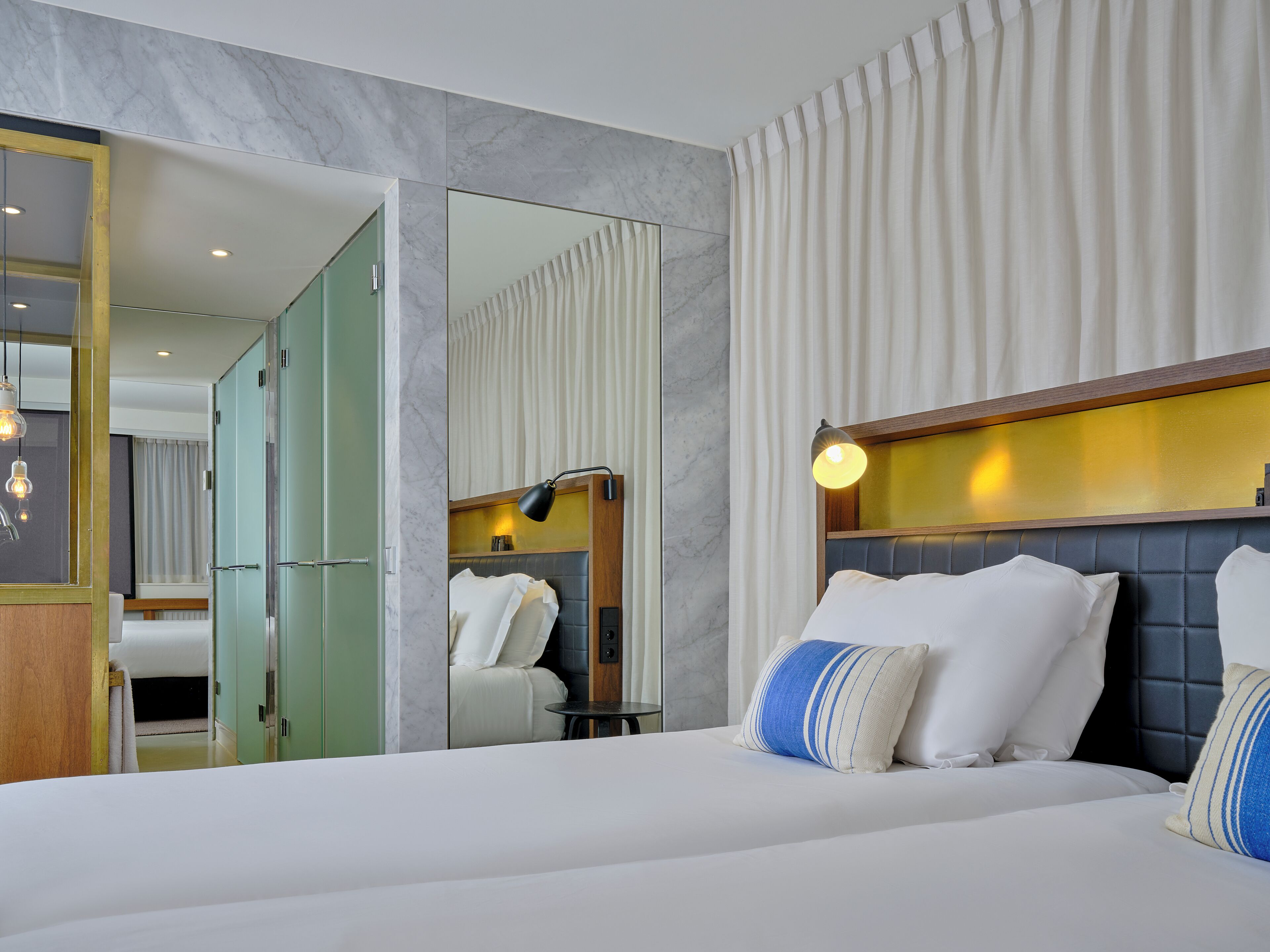 classic twin room, 2 single beds | bathroom | shower, rainfall showerhead, eco-friendly toiletries, hair dryer