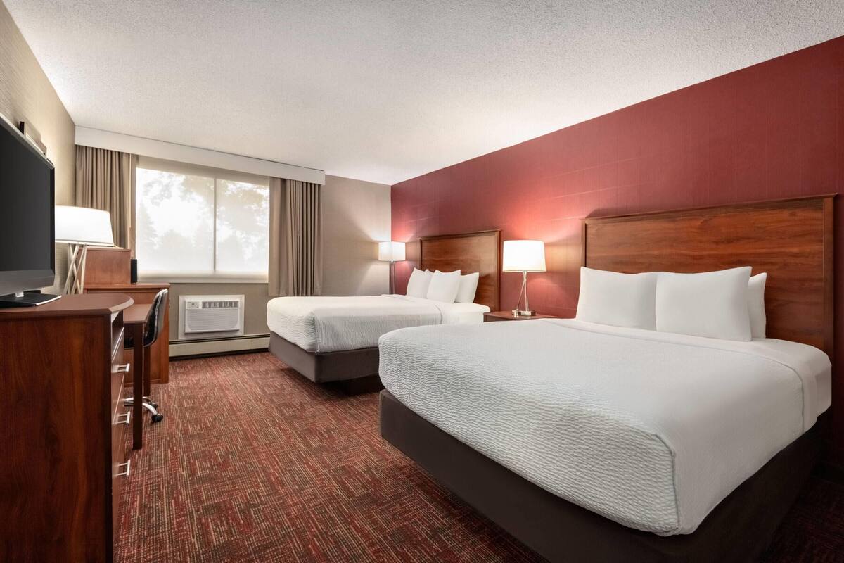 Room, 2 Queen Beds, Non Smoking | Desk, blackout drapes, iron/ironing board, cribs (surcharge)