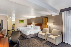 Standard Room, 2 Queen Beds, Non Smoking, Refrigerator & Microwave (Oversized Room) | In-room safe, desk, laptop workspace, blackout curtains