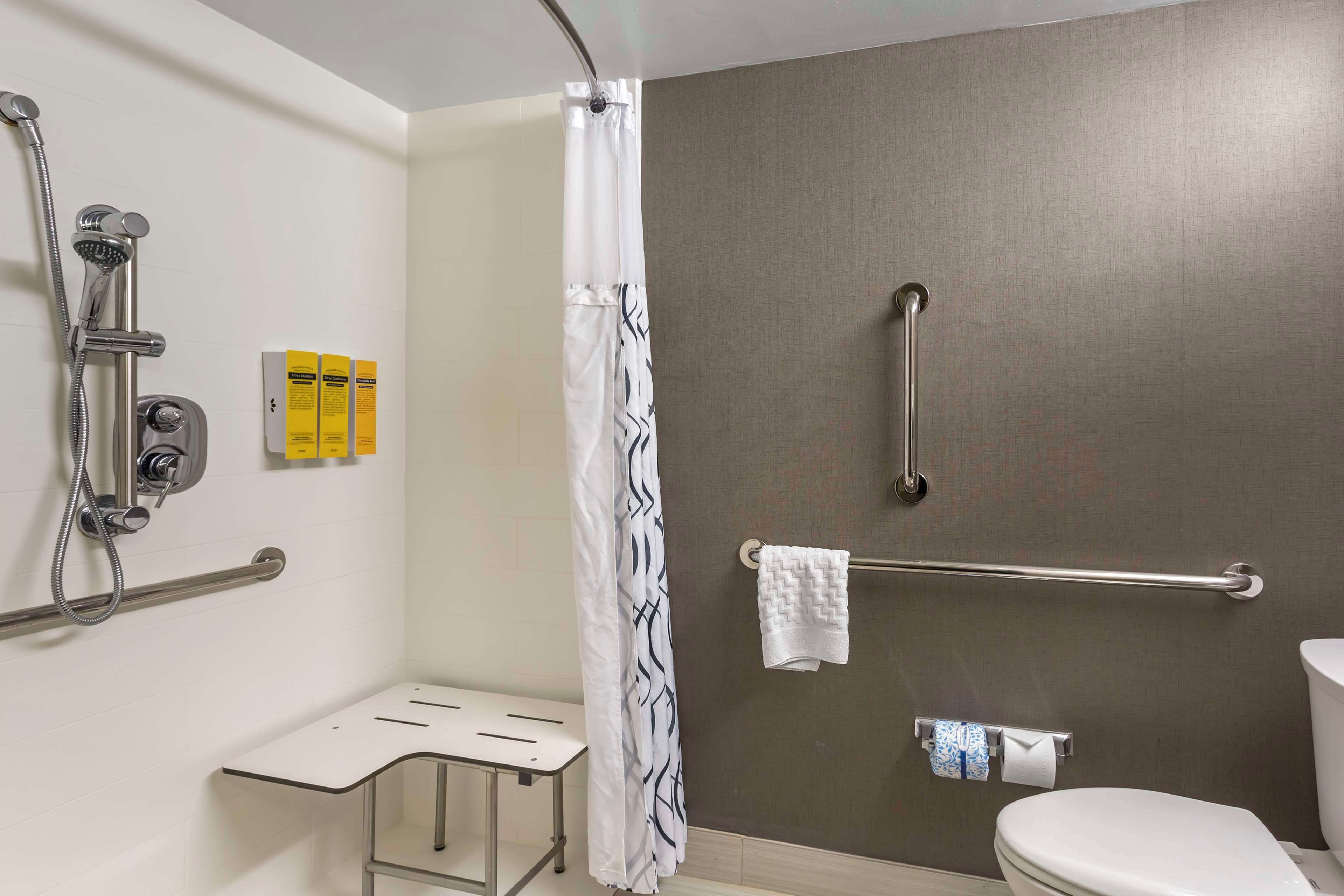 Standard Room, 2 Queen Beds, Accessible | Bathroom | Combined shower/tub, eco-friendly toiletries, hair dryer, towels