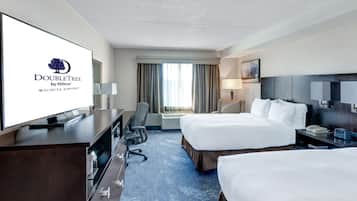 Premium bedding, down comforters, pillowtop beds, in-room safe