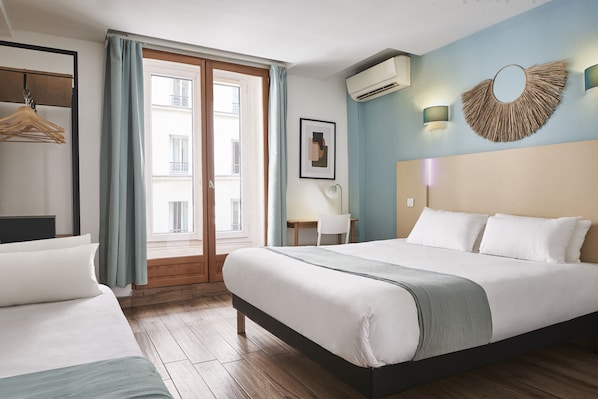 Chambre Triple Familiale | Wi-Fi gratuit, draps fournis