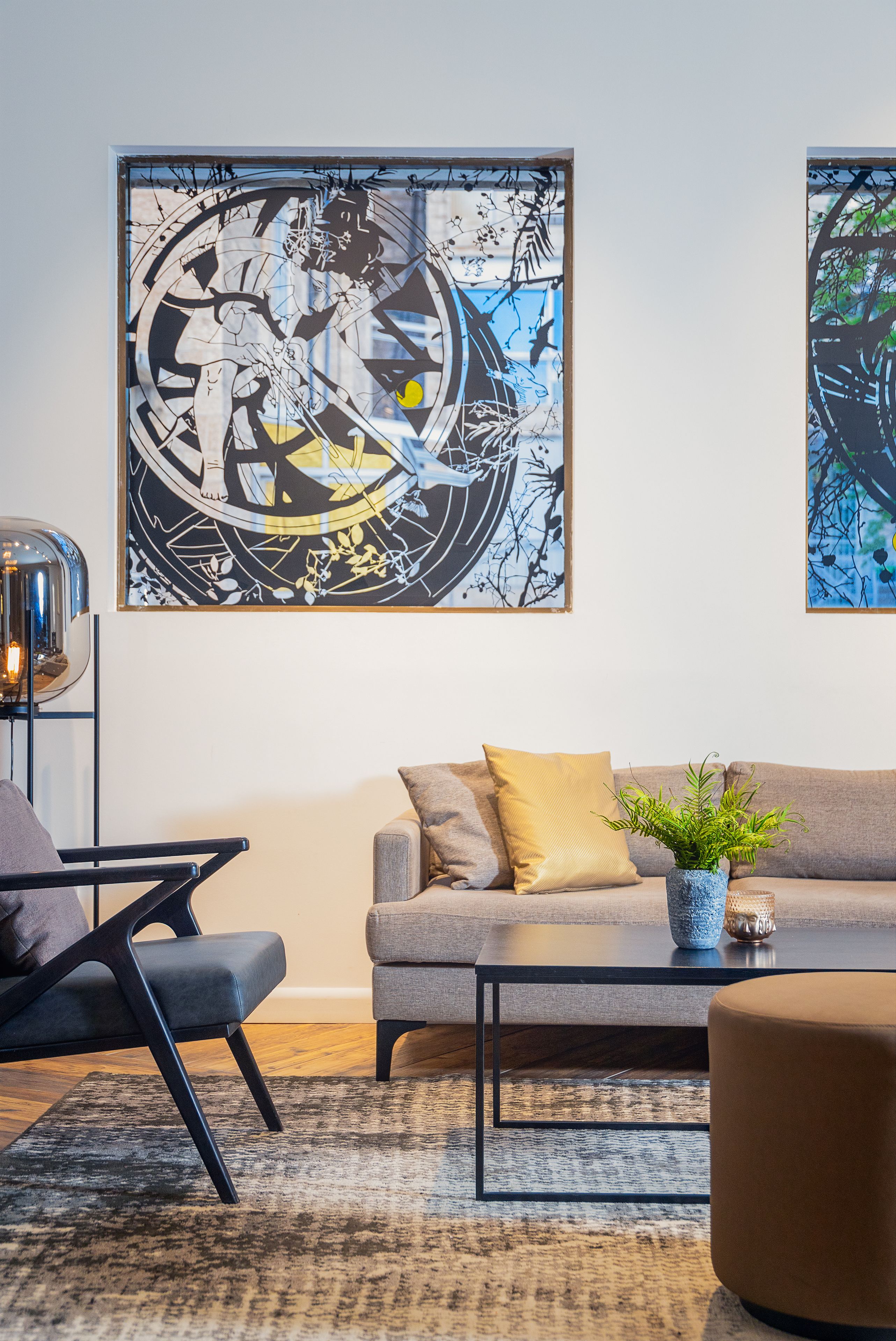 Coin salon dans le hall