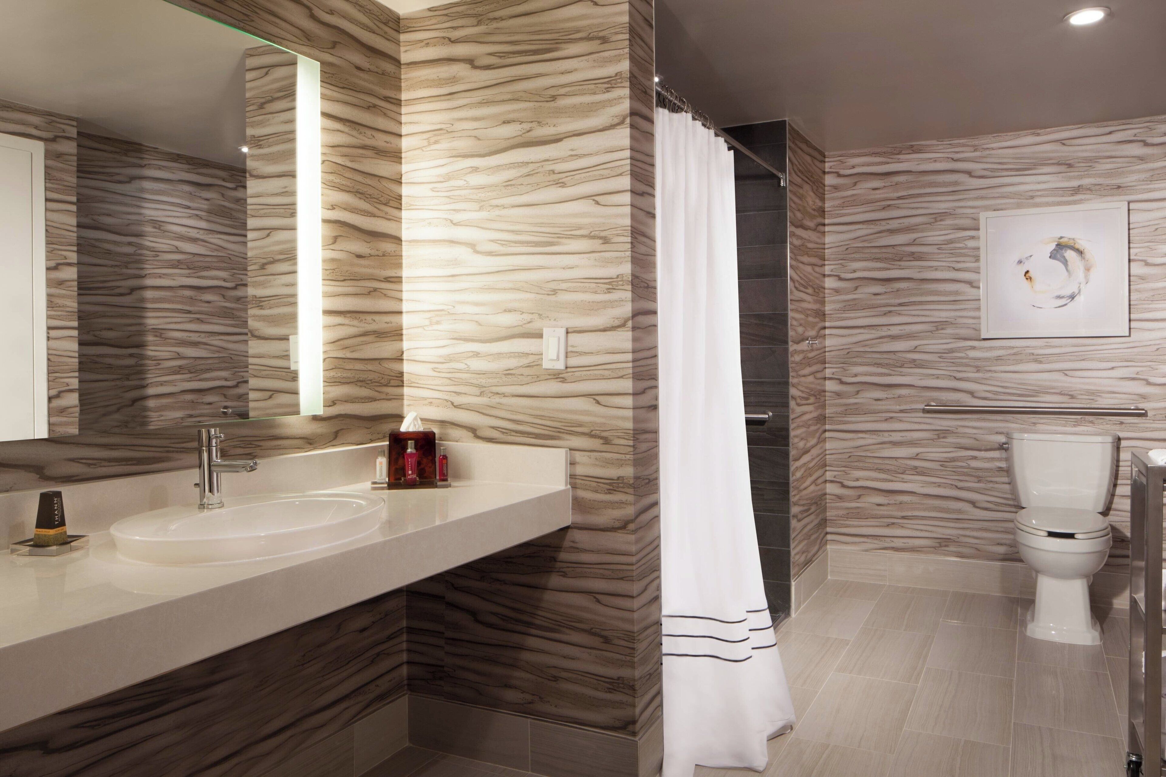 room, 2 double beds | bathroom | combined shower/bathtub, free toiletries, hair dryer, towels