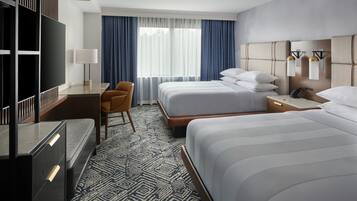 Premium bedding, down comforters, in-room safe, desk