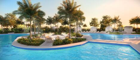 2 outdoor pools, pool cabanas (surcharge), pool umbrellas