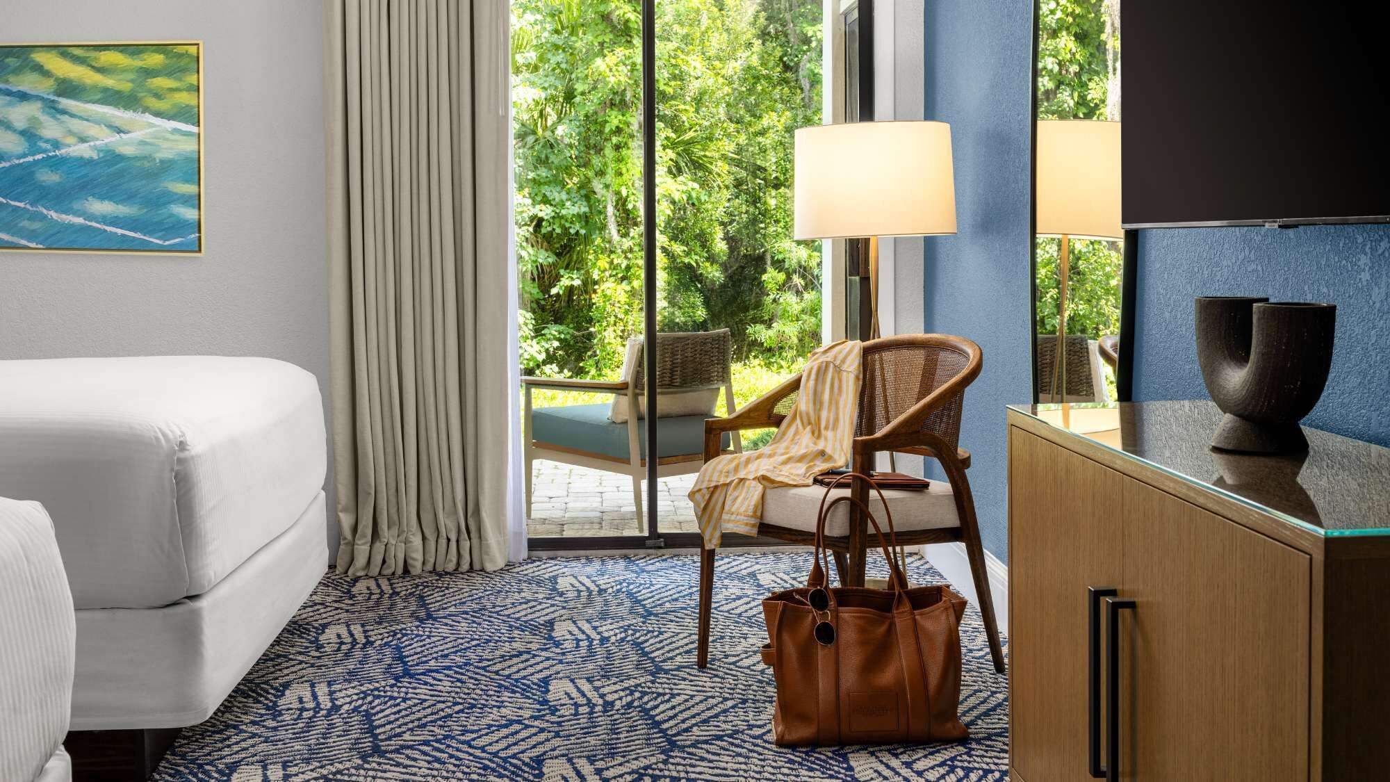 Premium bedding, pillowtop beds, in-room safe, blackout drapes