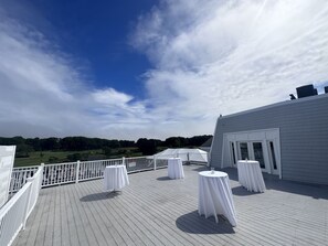 Outdoor banquet area