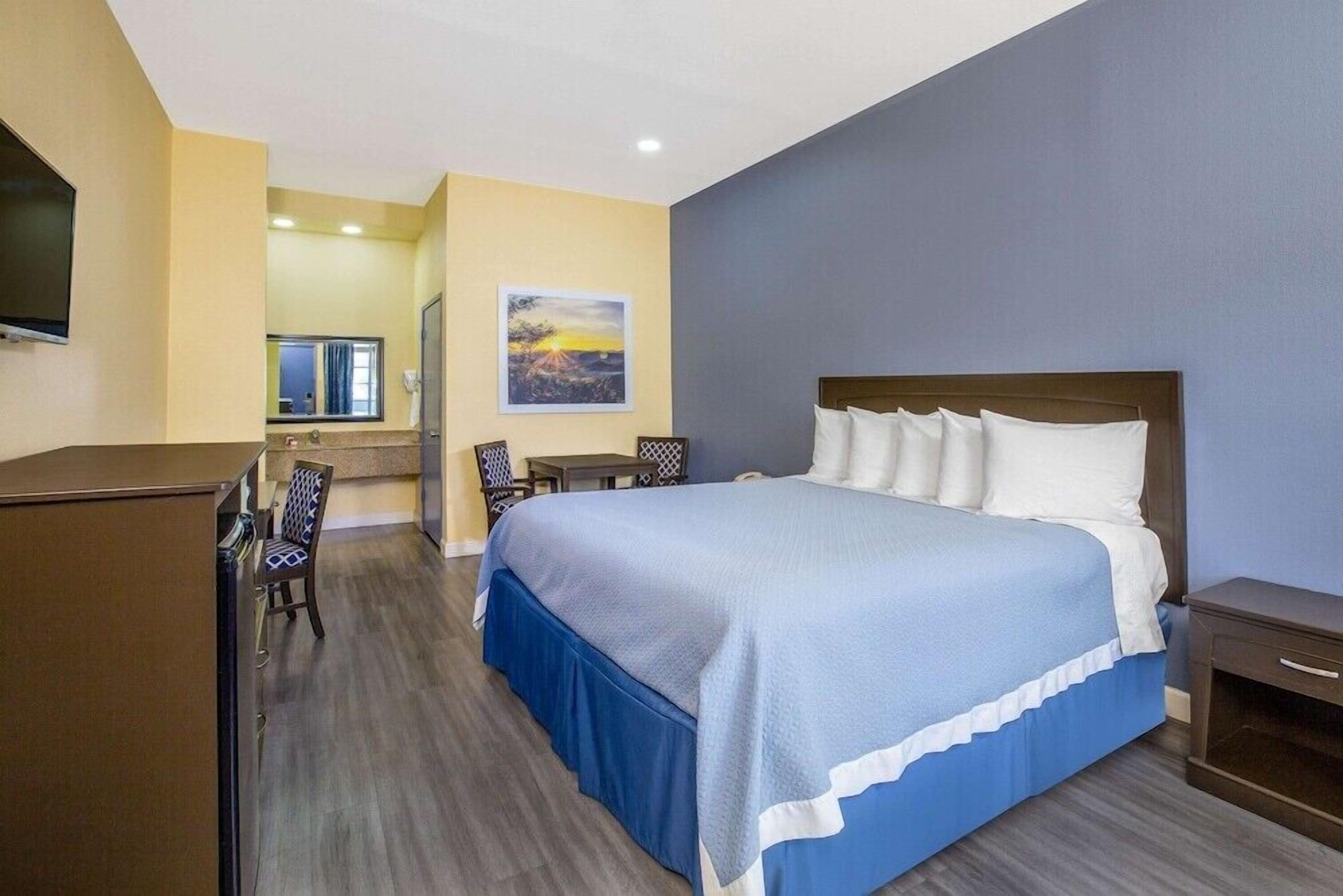 Pillowtop beds, desk, laptop workspace, iron/ironing board