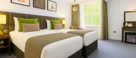 In-room safe, desk, laptop workspace, blackout drapes