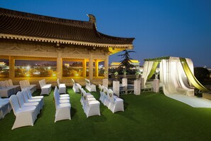 Outdoor wedding area