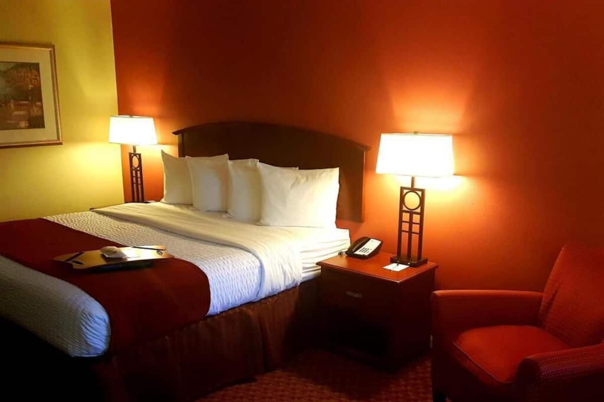 In-room safe, desk, laptop workspace, iron/ironing board