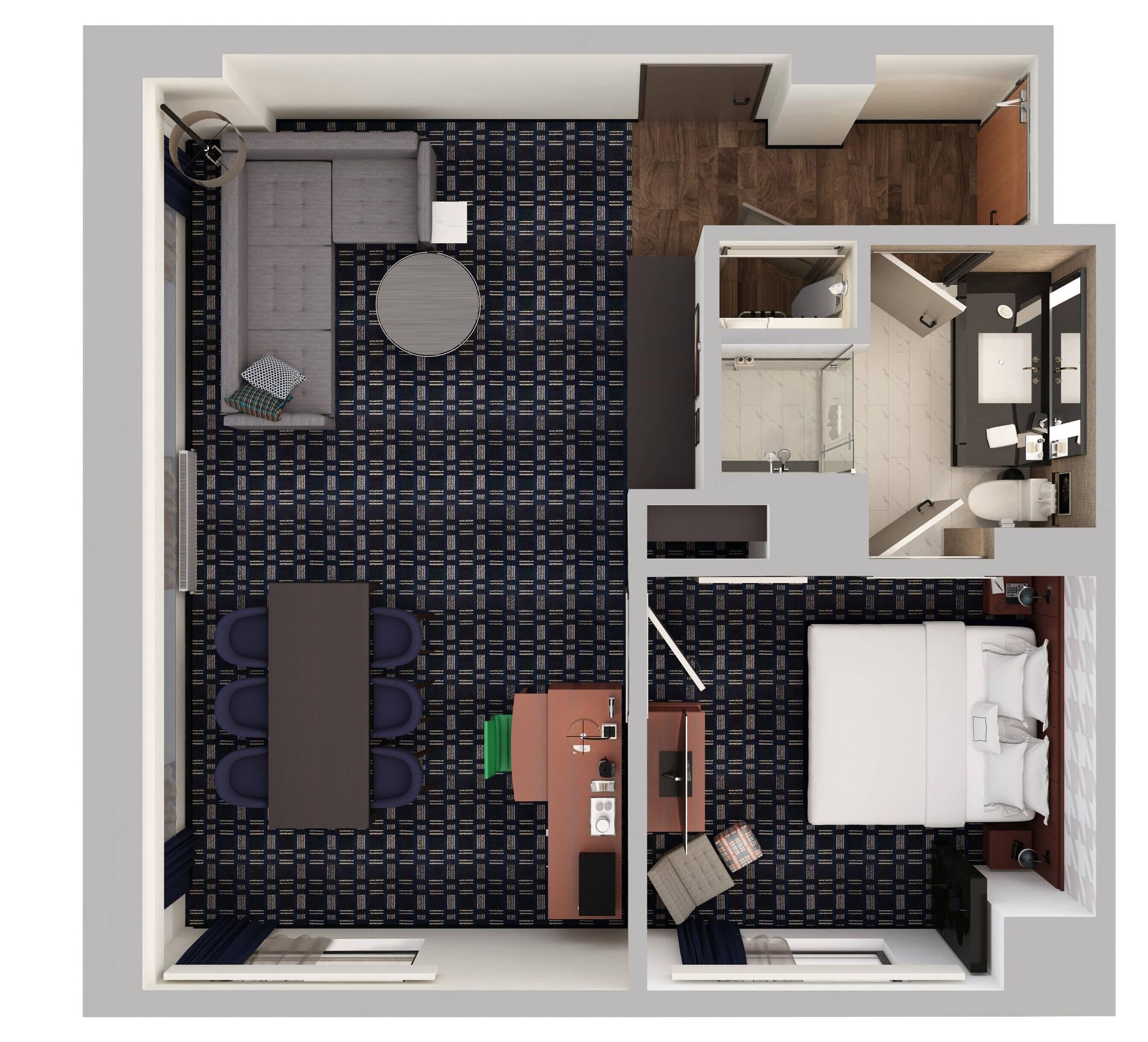 suite, 1 bedroom | 1 bedroom, premium bedding, pillow-top beds, in-room safe