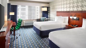 Premium bedding, pillow-top beds, in-room safe, desk