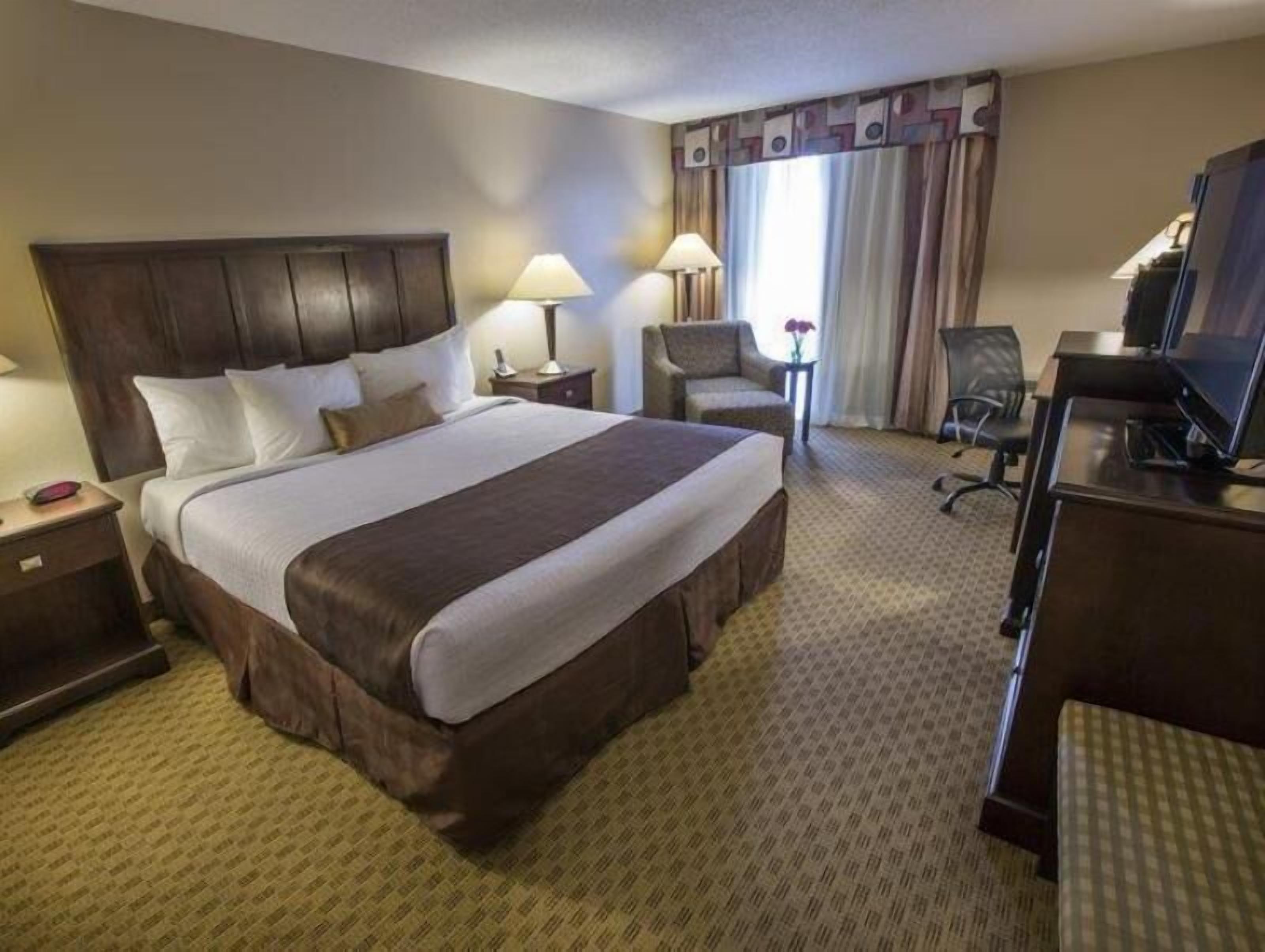 Premium bedding, down duvets, desk, laptop workspace