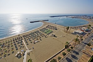 Beach nearby, beach umbrellas