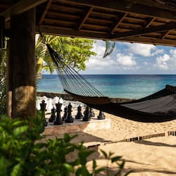 Private beach, white sand, beach cabanas, sun loungers