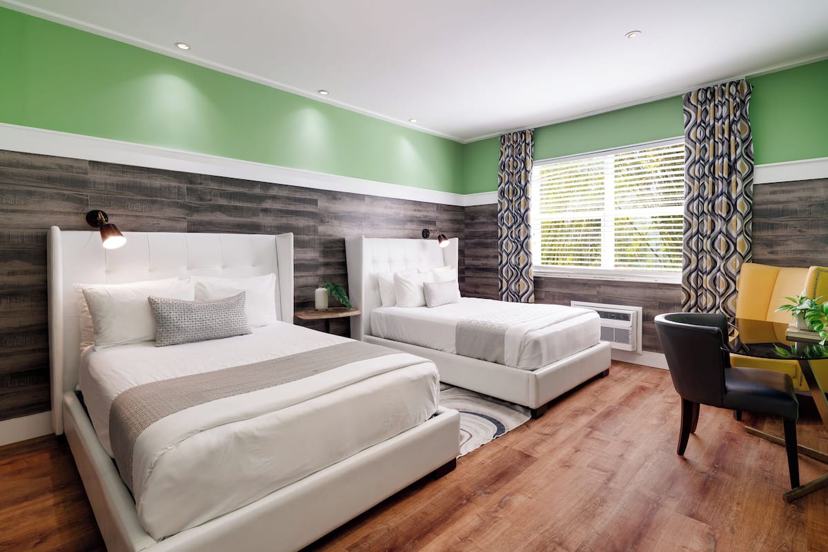 Double Bedroom Pool View | Egyptian cotton sheets, premium bedding, memory foam beds, minibar