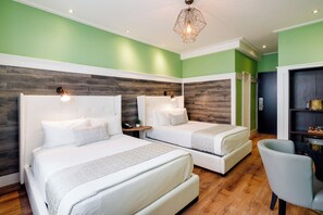 Zimmer, 2 Doppelbetten | Bettwäsche aus ägyptischer Baumwolle, hochwertige Bettwaren