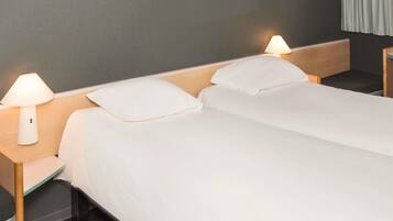 Premium bedding, desk, soundproofing, iron/ironing board