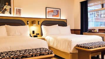 Double Room, 2 Double Beds (Groovy Two Doubles) | Premium bedding, Tempur-Pedic beds, desk, iron/ironing board