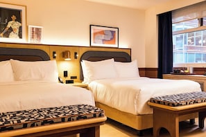 Room, 2 Double Beds (Groovy Two Doubles) | Premium bedding, Tempur-Pedic beds, desk, laptop workspace - Union Hotel (Toronto)