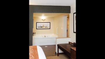 Suite, 1 King Bed with Sofa bed, Jetted Tub, River View | In-room safe, desk, blackout drapes, iron/ironing board