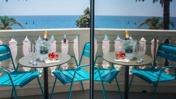 Superior Room, Balcony, Sea View | Premium bedding, in-room safe, desk, blackout drapes