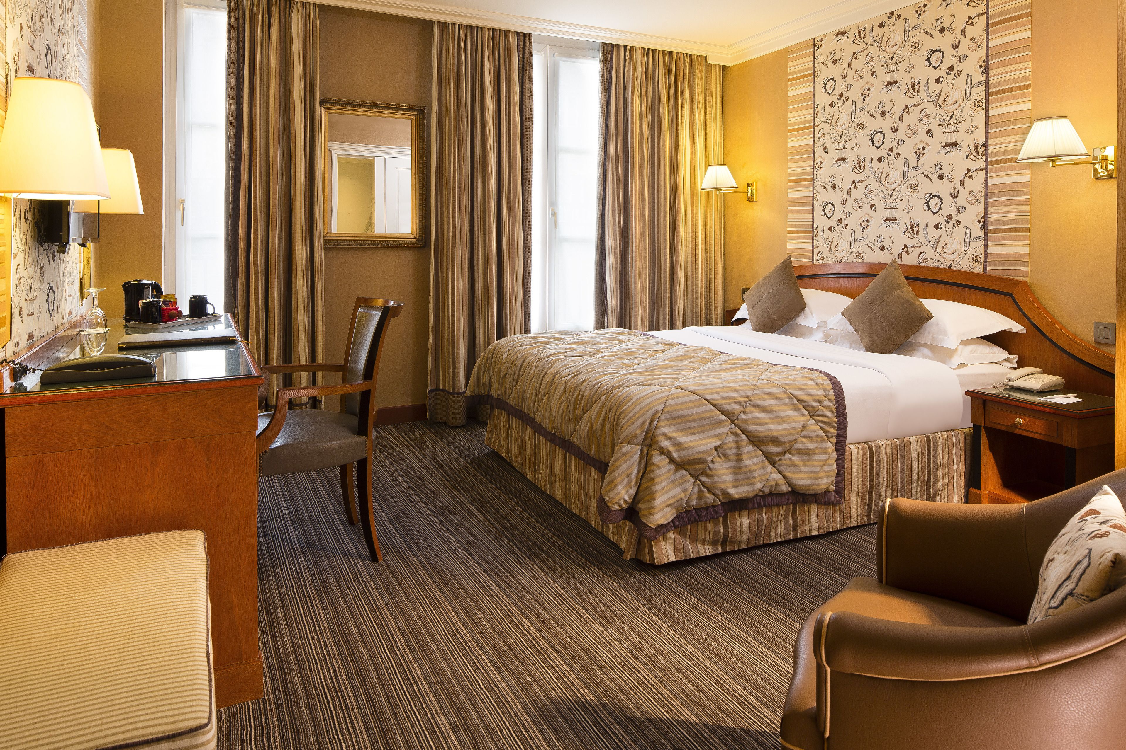 hypo-allergenic bedding, minibar, in-room safe, individually decorated